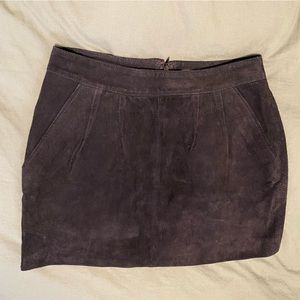 Suede miniskirt